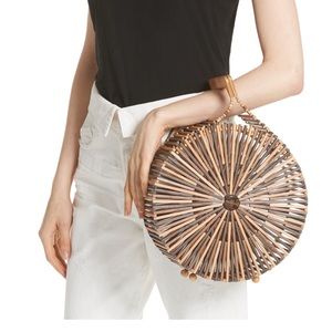 Cult Gaia Round Bamboo Top Handle Bag